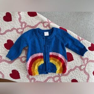 Hanna Andersson Rainbow Cardigan size 6-12 months